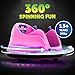 Flybar FunPark 6V Bumper Car for Toddlers, Electric Toddler Ride On Toys for Kids, Baby, Ages 1.5-4 Years, LED Lights, 360 Degree Spin, Supports up to 66 pounds (No Remote), Large, 6v Pink/Purple
