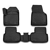 OMAC USA Complete Set Custom Fit All-Weather 3D Molded Black Rubber Floor Mat for Land Rover Discovery Sport 2015-2019