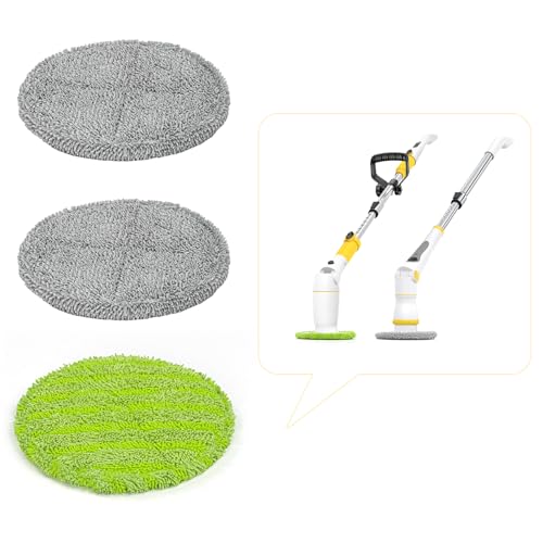 Image of 3Pcs Replaceable Coarse Cloth Cleaning Brush Heads Set for Electric Spin Scrubber Model K-109 K-130, Cordless Shower Scrubber for Cleaning Glass /Windows /Cars