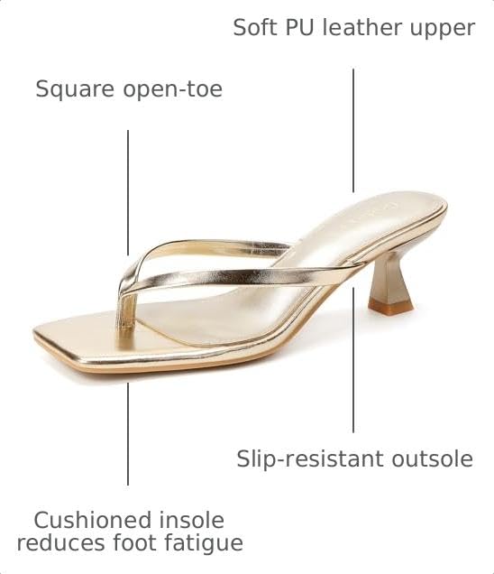 Image of Goderci Kitten Flip Flop Thong Low Heels for Women
