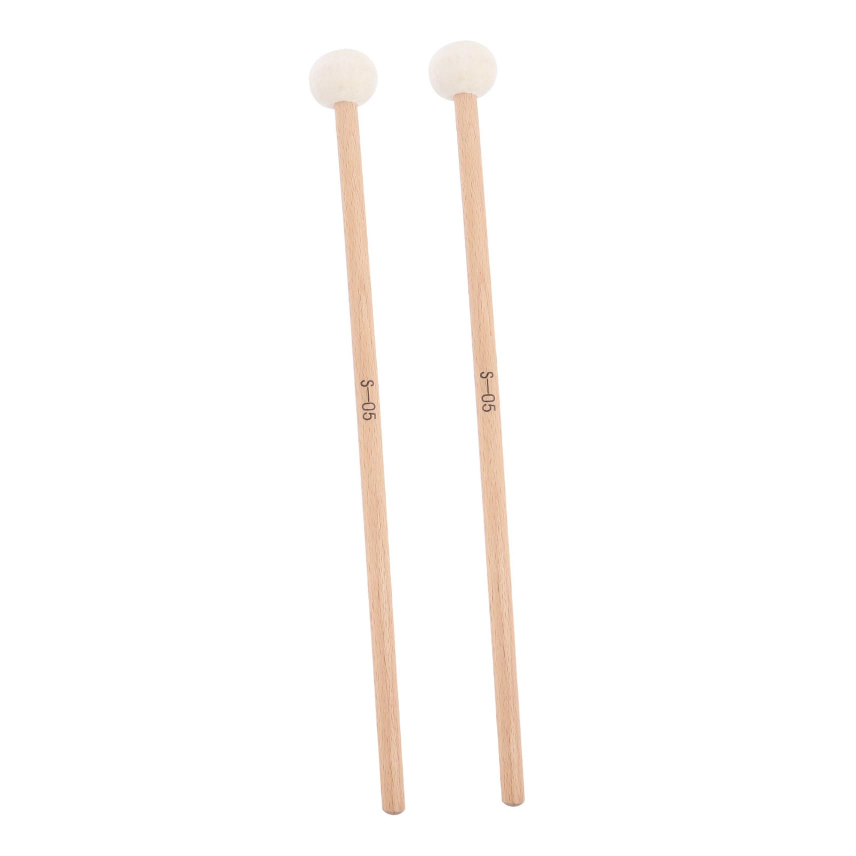 Levemolo 2pcs Drum Cone Wire Drum Stick Musical Instrument Accessory Percussion Timpani Mallets Drumsticks Bass Drum Tenor Drum Mallets Felt Head Drum Sticks Timpani Stick Wooden