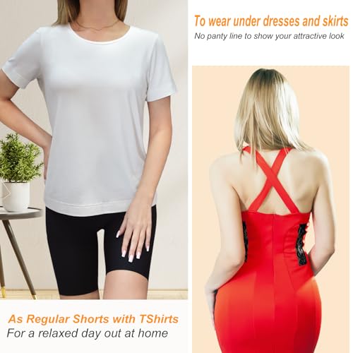 Image of Geronmine Women's Slip Shorts for Under Dresses Anti Chafing High Waisted Seamless Smooth Shorts