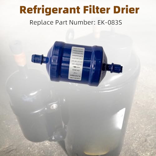 Image of EK-083S Liquid Line Filter Drier for Refrigerants 3 /8 Inch ODF 600PSI /4140Kpa for Heat Pump Air Conditioning Refrigeration Heating Systems