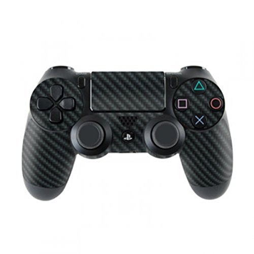 Morbuy PS4 Vinyle Skin Autocollant Sticker Decal de Protection pour Sony Playstation 4 PS4 Slim PS4 Pro Dualshock Manette x 1 (Black Carbon Fiber)