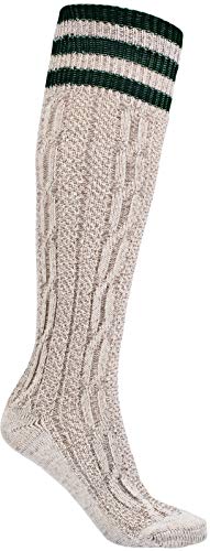 Cuir Craft Mens Bavarian Oktoberfest Causal Lederhosen Socks Pairs White & Brown Mix2