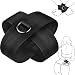 UTIMI Cross Handcuffs BDSM Adjustable Restraints for SM Bracelets Beginners Bondage Kit with D-Ring Sex Toys for Women and Couple,Black,Dacron