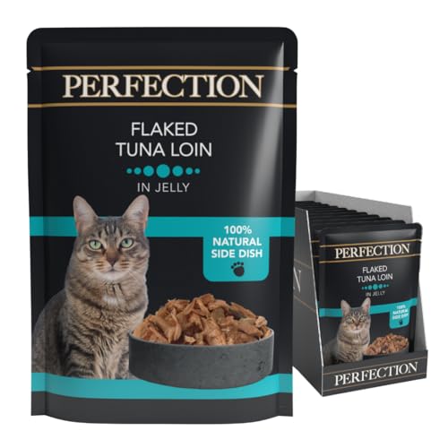 HiLife Perfection - Wet Cat Food - Flaked Tuna Loin in Jelly - Natural Ingredients Grain Free 18 Pouches x 70g