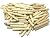 100 Pack 1/4" x 2" Wooden Dowel Pins Wood Kiln Dried Fluted and Beveled, Made of Hardwood in U.S.A.