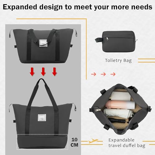 Lightweight Travel Solution with Expandable Luggage Set, 2 Piece Abs Suitcases with Spinner Wheels, Dark Gray3
