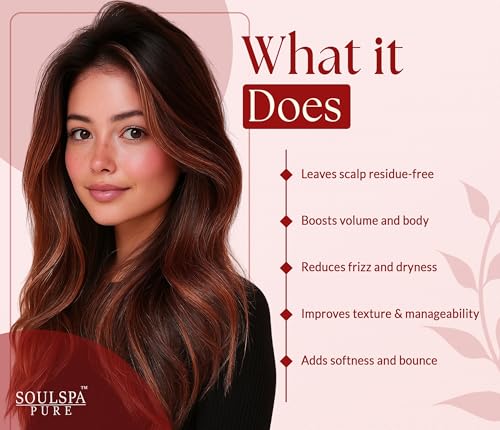 Image of SOULSPA PURE Apple Cider Vinegar Biotin Shampoo and Conditioner Set - ACV Clarifying Scalp Care with Rosemary Oil & Keratin - Sulfate Free for Oily, Thinning Hair - 16 fl oz Each