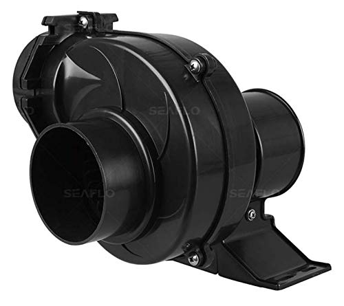 Seaflo In Line Bilge Air Blower 130Cfm Boat Black Ventilation Marine 12V 2.5Amp #TOP2