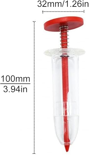 Omninmo Jeringa de hierba de flores de mano ajustable sembradora de semillas de jardín suministros de siembra para semillas de jardín