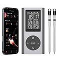Wireless Meat Thermometer with 2 Probes & 800Ft Range - Smart Bluetooth BBQ Grill Thermometer with Standalone Base, NIST Certified ±0.5°F Accuracy