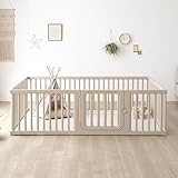 ベビーサークル ドア付き ドアロック機能 すべり止め付き 簡単組み立て 安全ゲート セーフティサークル 120×160cm