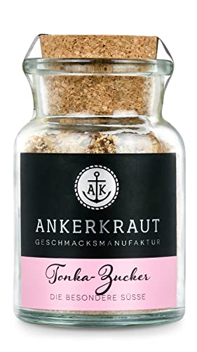 Ankerkraut Tonka-Zucker, 110g im Korkenglas, Zuckermischung mit gemahlenen Tonkabohnen perfekt für Süßspeisen und Desserts