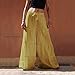 Boho Pants for Women Flowy Pants for Women Vacation Joggers for Women High Waist Pants for Womens Fashion Pants for Women Dressy Casual,Yellow,Medium