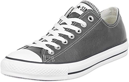 Converse Unisex Chuck Taylor Leather Charcoal Sneaker - 6.5 Men - 8.5 Women