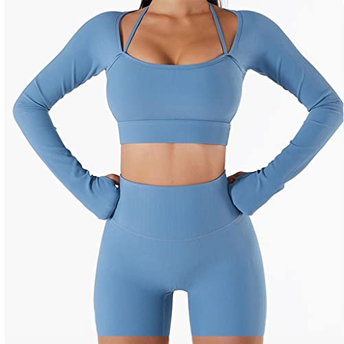 Set yoga femmes CLSDRZC avec brassière sport et leggings de gym