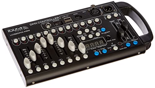 LC192DMX-MINI - IBIZA - Contrôleur DMX à 192 canaux avec 12 scanners de 16 canaux chacun - Rackable 19” - Noir