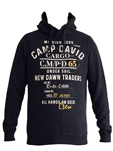 Camp David Herren Hoodie mit großem Logo Design, XL Camp David Herren Hoodie mit großem Logo Design, XL