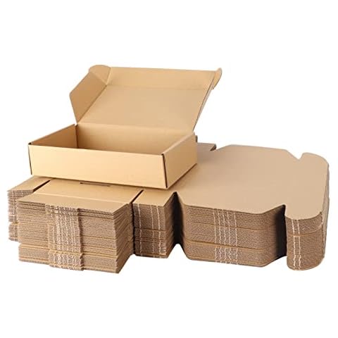 PHAREGE 9x6x2 inch Shipping Boxes Bulk 50 Pack Brown, Tab Lock Tuck Top Mailer Boxes for Packaging Small Business, Small Cardboard Gift Boxes for Wrapping Mailing Present Cover