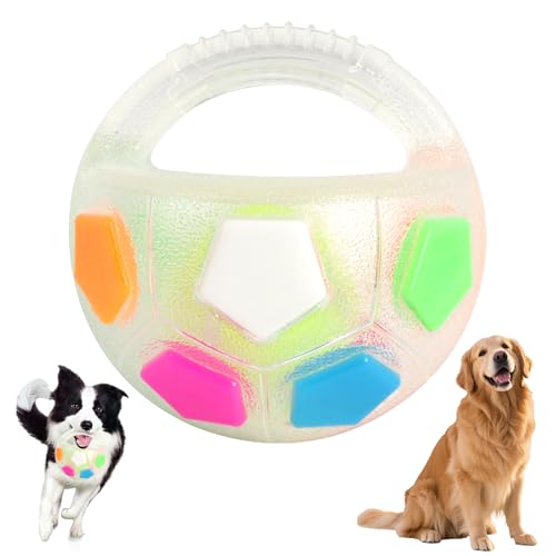 TPVUPC Pelota antiestrés para perros The Mellow Dog Calming Ball, juguete para perros indestructible, pelota antiestrés, pelota para perros con mango, bolas interactivas de juguete para perros