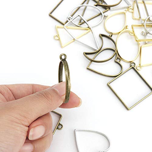 Frame Pendant Open Bezel Charms Diy Craft Resin Jewelry Making Metal Casting Mold Pendant Set Diy Mold Resin Jewelry… - Afbeelding 5