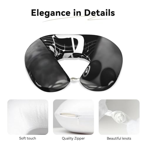 Almohada de viaje con soporte para cuello color negro miniatura 4