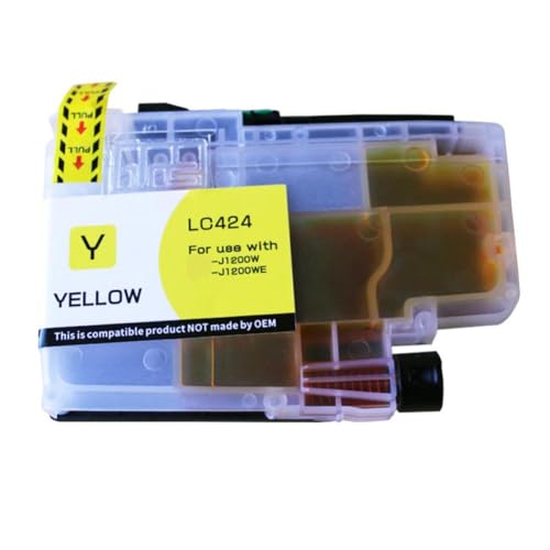 Cartouche d'encre jaune LC424 pour jet d'encre DCP-J1200WE J1200DW COAAP