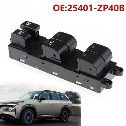 Interrupteur de lève-vitre électrique principal avec commande fluide pour Nissan Pathfinder - 5