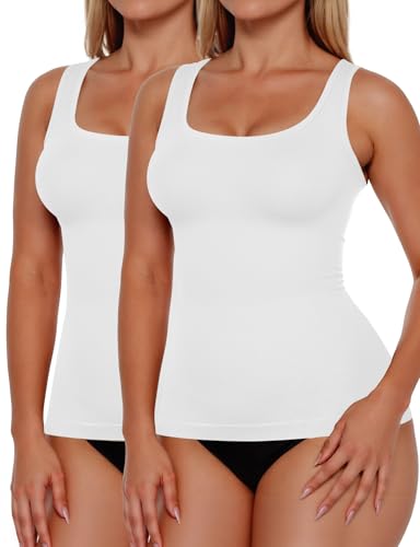 Camisoles gainantes grande taille anti-marques AURUZA col en U sans couture pack de 2