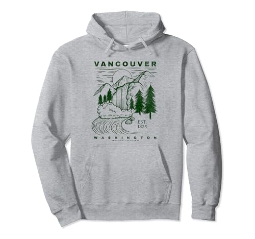Vancouver Washington Neat - Recuerdo de viaje rústico Vancouver Sudadera con Capucha