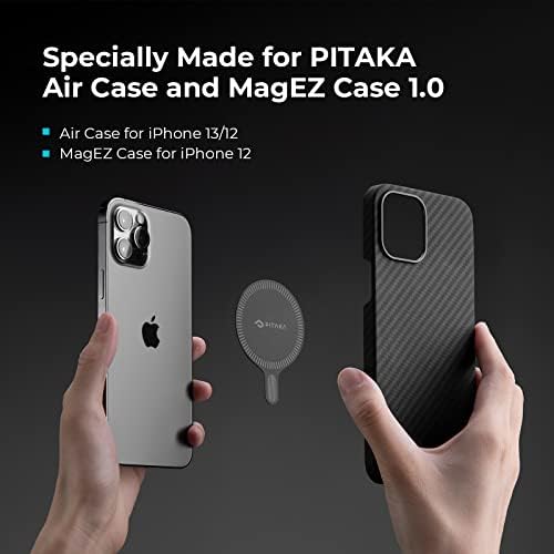 PITAKA MagSafe-compatible Sticker Fits iPhone 12/11 Series Cases without MagSafe