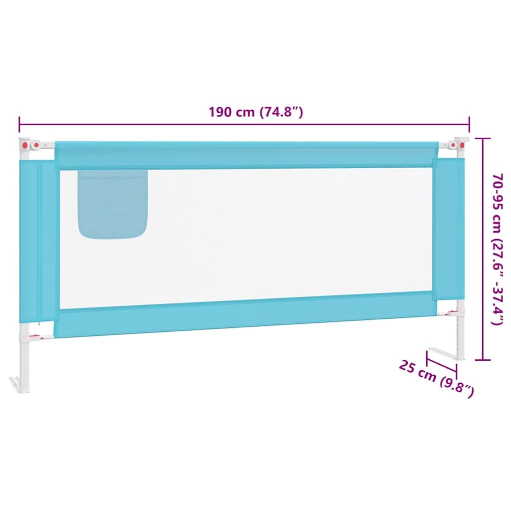 Generisch Kleinkind-Bettschutzgitter Blau 190x25 cm Stoff,Baby & Kleinkind,Babysicherheit,Baby-Bettschutzgitter,10214