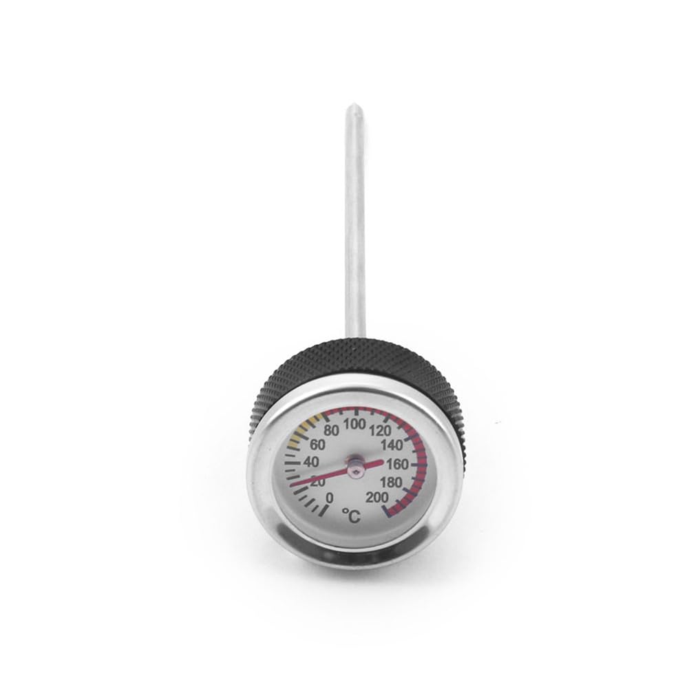 Öltemperaturmesser 35 mm 0-200 ℃ mit M20 X 2,5 Motorrad-Kraftstoff-Tankkappen Thermometerzeiger Kappe Abdeckung