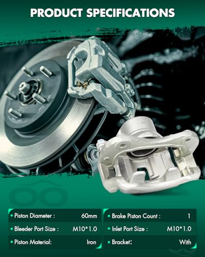 Image of SCITOO Front Right Brake Caliper With Bracket 19B2997 Compatible For Hyundai For Tucson 2005-2009 For Kia For Sportage 2005-2010