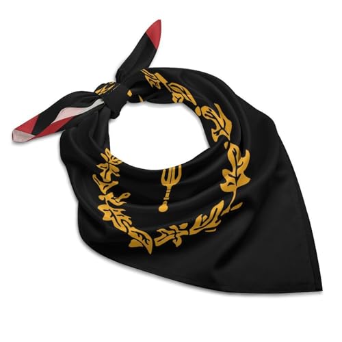 Black American Heritage Flag Fashion Head Scarf for Women Silk Like Bandana Kerchief Satin Square Scarves Gifts - Main Image