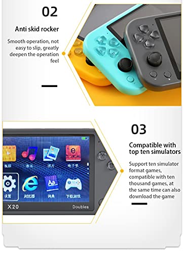 DEVELE 5.1 Inch Handheld Game Console,Arcade Retro HD Video Game Console,8GB Built Game,for FC, GBA, MD, NES, SFC, PS… - Image 4