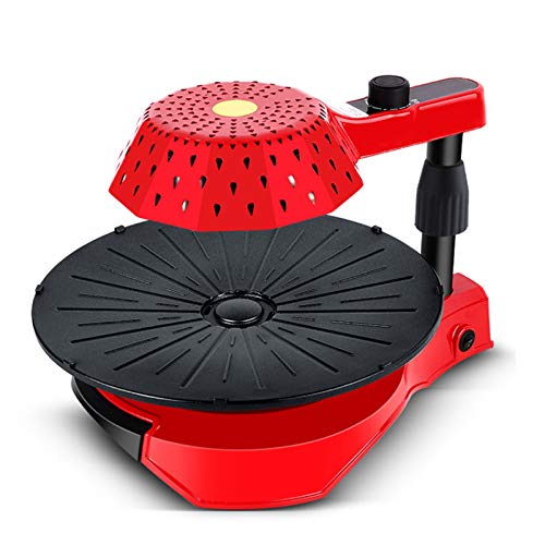 Elektrischer Grill Kein Öliger Rauchgrill Grillmaschine Antihaft-Pfanne Elektrische Grillplatte Für Den Haushalt Geeignet,Rot