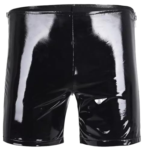 Panegy Men's Tight Faux Leather Shorts Boxer Briefs Cheecky Underwear Bikini Panties