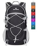 SAVVY NOMAD 40L Hiking Backpack Lightweight Packable Travel Backpack for Women Men-Black