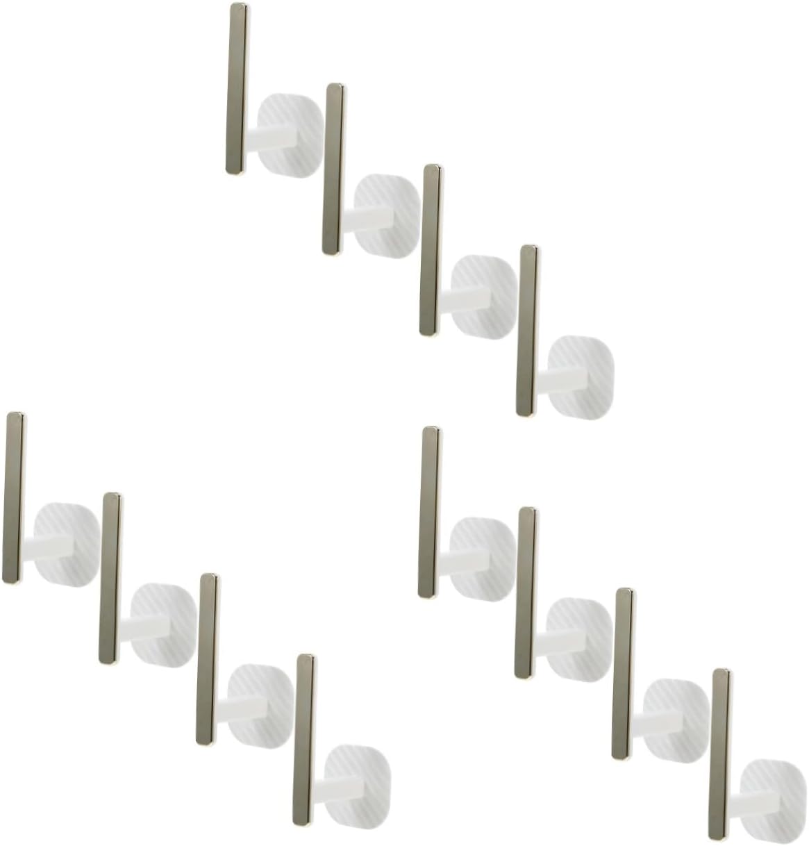 Cabilock 12pcs Self-Adhesive Curtain Hold Hooks No Drill Multipurpose Wall Hooks for Kitchen Utensils and Drapery Tiebacks Modern Elegant Design for Home Organization