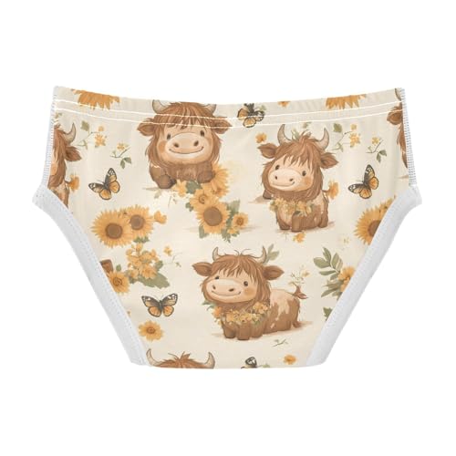 Cute Highland Cow Sunflower Toddler Boy's Underwear 2T 202c01072