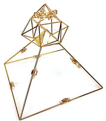 Meditation Pyramid for Healing - with Amplified Solar Orb Solar Form Capstone & 8 Etheric Weavers