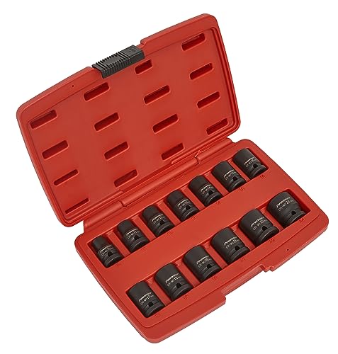 Sealey Ak5614M Impact Socket Set 13Pc 1/2In Sq Drive 12Pt