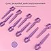 DANNEASY 20pcs Nail Polish Protector for Fingers - Acrylic Nail Protector Tool Easy C Curve Nail Pinching Clips Manicure Tools Nail Clips for Gel Nail Extension UV Builder Nail Art Supplies - Purple