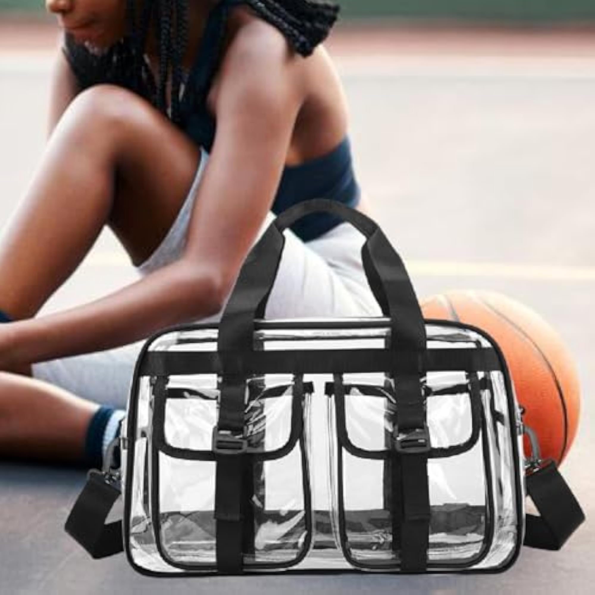 PVC Clear Tote Bag for Sports and Festivals