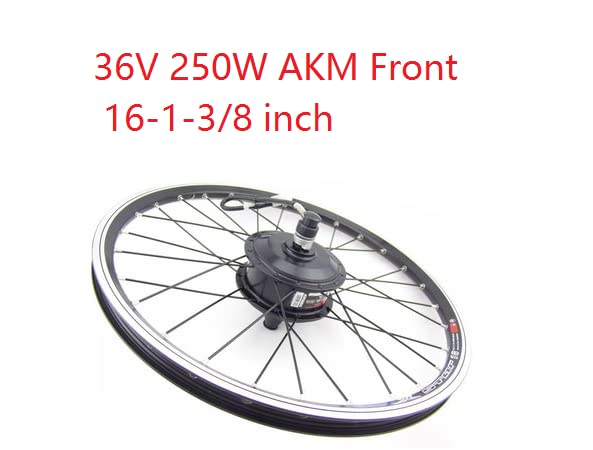 AKM-36V250W Hub Motor installed in a 16-1-3/8 inch wheel