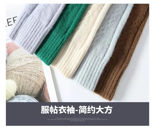 Men's Color-Matching Knitted Sweaters Loose Round Neck Long Sleeve Sweater Men's Pullover3