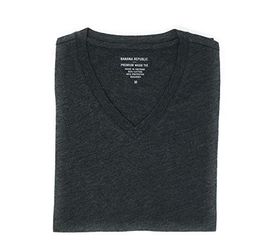 BANANA REPUBLIC Men's Factory Premium-Wash V Neck T Shirt Short Sleeve
